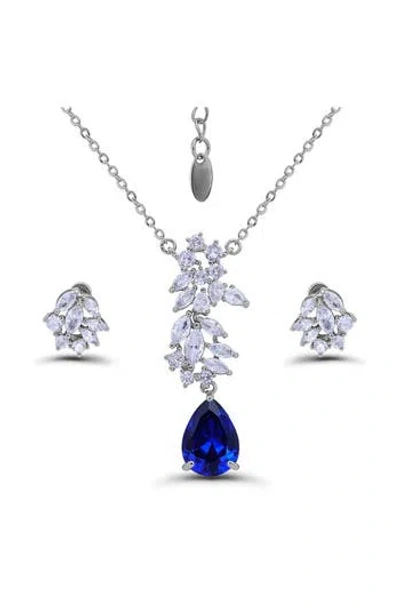 CHRISTIAN SIRIANO CHRISTIAN SIRIANO PEAR CLUSTER PENDANT NECKLACE & DROP EARRINGS SET