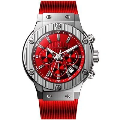 CHRISTIAN VAN SANT CHRISTIAN VAN SANT MENS MONARCHY RED DIAL WATCH - CV8144