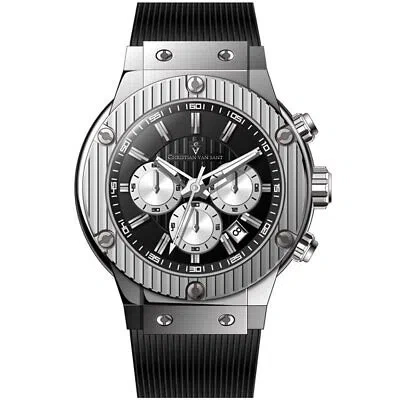 CHRISTIAN VAN SANT CHRISTIAN VAN SANT MENS MONARCHY WATCH CV8141 BLACK DIAL RUBBER STRAP 50M