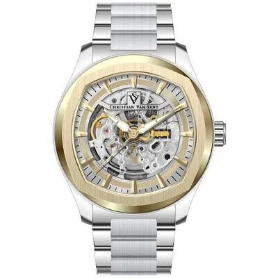 CHRISTIAN VAN SANT CHRISTIAN VAN SANT ROMEO GOLD DIAL WATCH CV9505 STAINLESS STEEL AUTOMATIC 5