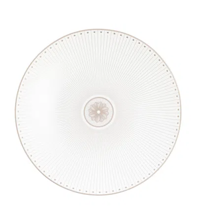 CHRISTOFLE PORCELAIN MALMAISON PLATINUM IMPÉRIALE DESSERT PLATE