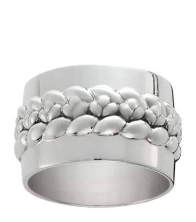 CHRISTOFLE SILVER-PLATED BABYLONE NAPKIN RING