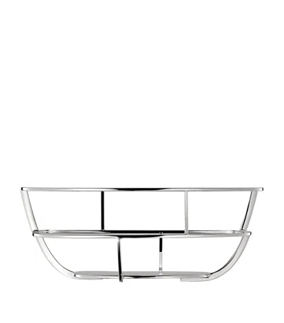 CHRISTOFLE SILVER-PLATED BREAD BASKET WITH NAPKINS