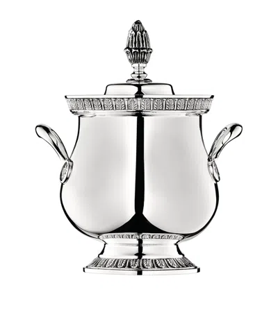 CHRISTOFLE SILVER-PLATED MALMAISON COVERED SUGAR BOWL