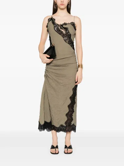 CHRISTOPHER ESBER LACE-DETAILING MIDI DRESS