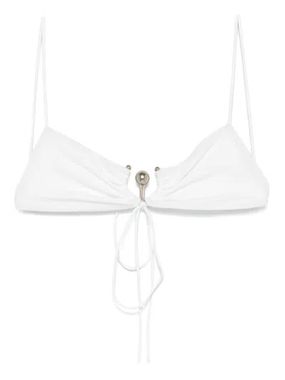 CHRISTOPHER ESBER RUCHED ORBIT BIKINI TOP