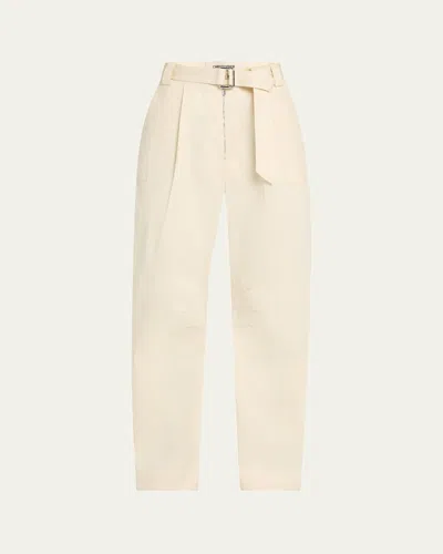 CHRISTOPHER JOHN ROGERS PATCH-POCKET BARREL-LEG BELTED TROUSERS