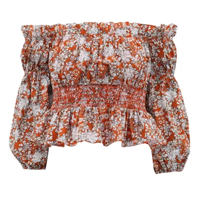 CHRISTY LYNN WOMEN'S YELLOW / ORANGE SOPHIE TOP - AMBER BEAUDET