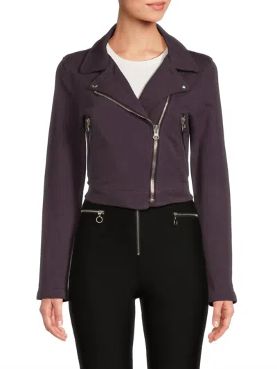 CHRLDR JAMES PERFECTO JACKET IN DEEP PURPLE