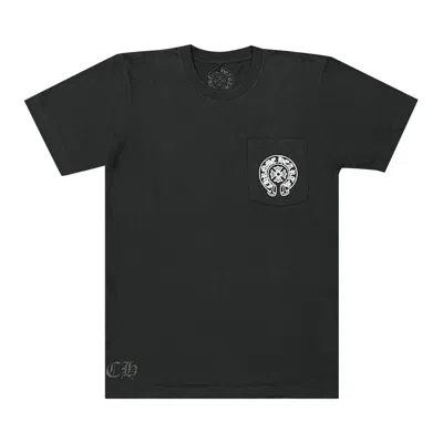 CHROME HEARTS CHROME HEARTS BEIJING EXCLUSIVE HORSESHOE LOGO POCKET T-SHIRT 'BLACK'