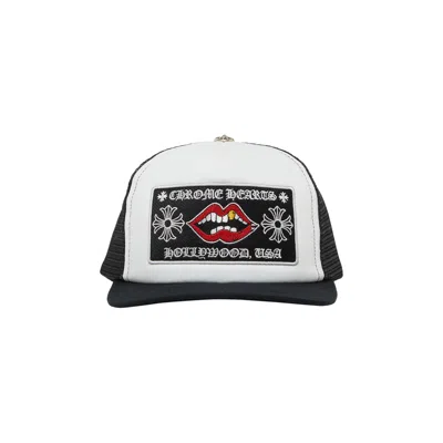 CHROME HEARTS CHROME HEARTS CHOMPER HOLLYWOOD TRUCKER HAT 'BLACK/WHITE'