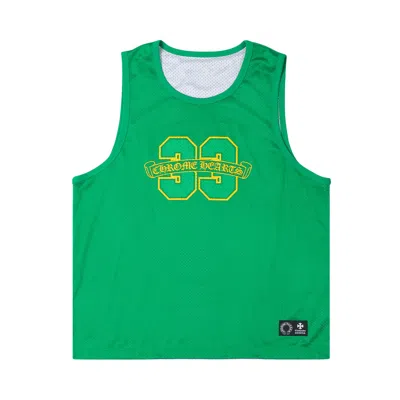 CHROME HEARTS CHROME HEARTS MESH REVERSIBLE BASKETBALL JERSEY 'GREEN/WHITE'