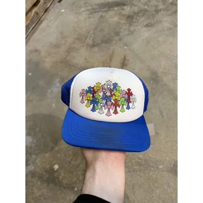 CHROME HEARTS MULTI CROSS TRUCKER BLUE USED OSFM