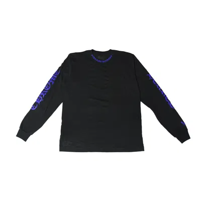 CHROME HEARTS CHROME HEARTS NECK LOGO L/S POCKET SHIRT BLACK BLUE