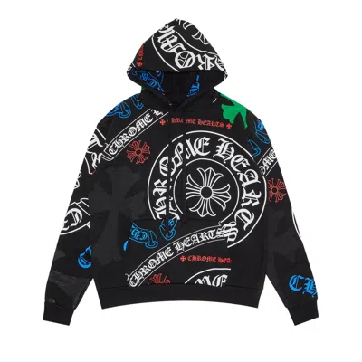 CHROME HEARTS CHROME HEARTS STENCIL HOODIE 'BLACK/MULTICOLOR'