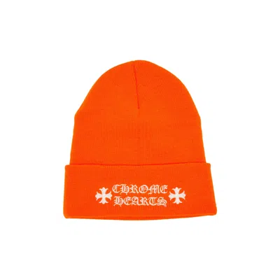 CHROME HEARTS CHROME HEARTS VERICAL LOGO BEANIE 'ORANGE'