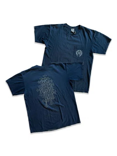 CHROME HEARTS VINTAGE 2000S CHROME HEARTS CEMETERY CROSS POCKET TEE