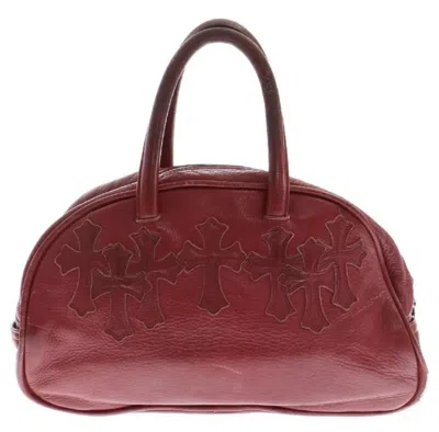 CHROME HEARTS X KAPITAL CHROME HEARTS CROSS PATCH RED LEATHER GYM BAG