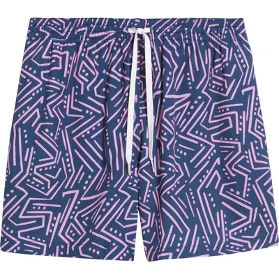 CHUBBIES CHUBBIES THE DARK MARZIPANS 5.5-INCH SWIM TRUNKS