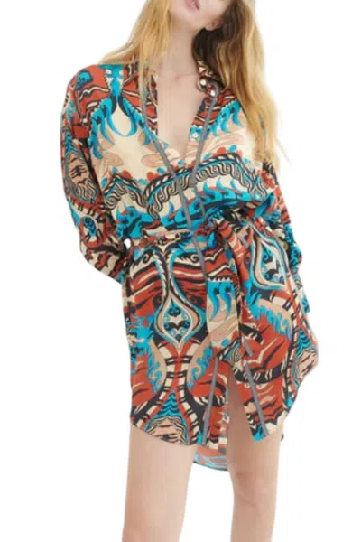 CHUFY GRAZIA SHIRT DRESS IN BAGHA SKY