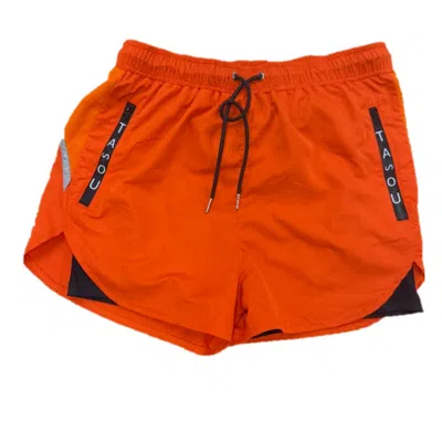 CHUKS COLLINS MEN'S ORANGE - UNISEX - ACTIVE SELF SHORTS - CHUKS COLLINS DIFFUSION COLLECTION  - TASOU  - THE ATHL