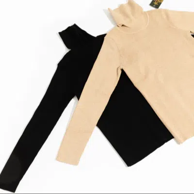 CHUKS COLLINS WOMEN'S NEUTRALS TAN - OSA’S TURTLE NECK SWEATER - CHUKS COLLINS DIFFUSION COLLECTION - TASOU - THE 