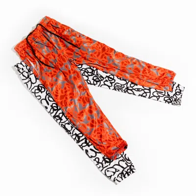 CHUKS COLLINS WOMEN'S ORANGE - ACTIVE SELF- TASOU PRINT JOGGERS - CHUKS COLLINS DIFFUSION COLLECTION - TASOU - THE