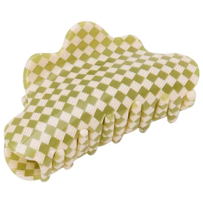 CHUNKS BABY NIMBUS CLAW CLIP IN OLIVE CHECK