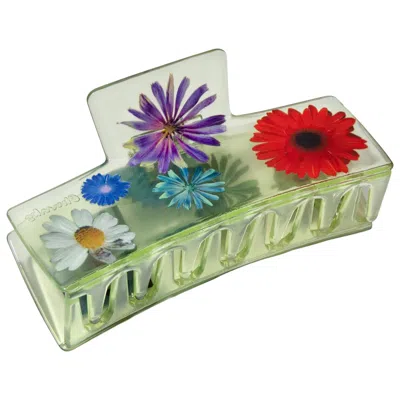 CHUNKS MEDIUM BOX HAIR CLAW CLIP IN FLOWER POWER / /