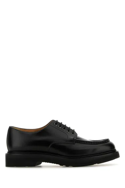 CHURCH'S BLACK LEATHER LETCHWORTH LACE-UP SHOES