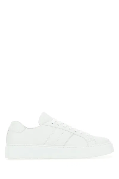 CHURCH'S WHITE LEATHER MACH 3 SNEAKERS