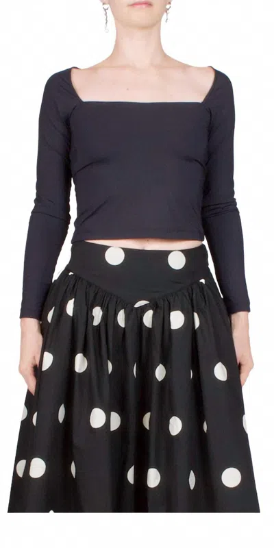 CIAO LUCIA INES JERSEY TOP IN BLACK