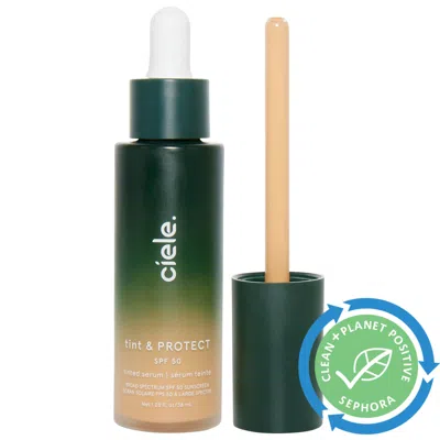 CIELE TINT & PROTECT MEDIUM COVERAGE SERUM FOUNDATION WITH SPF 50+ 06 MEDIUM TAN 1.28 OZ