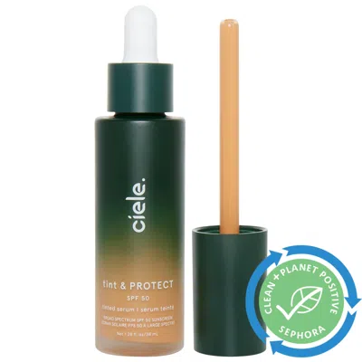 CIELE TINT & PROTECT MEDIUM COVERAGE SERUM FOUNDATION WITH SPF 50+ 09 HONEY 1.28 OZ