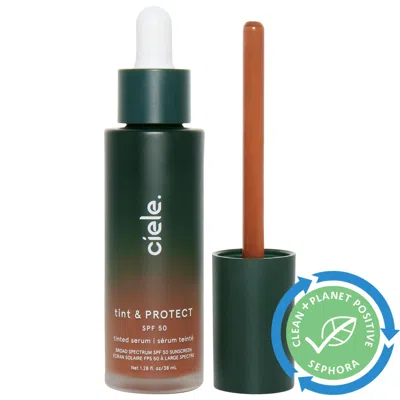 CIELE TINT & PROTECT MEDIUM COVERAGE SERUM FOUNDATION WITH SPF 50+ 12 MEDIUM DEEP 1.28 OZ