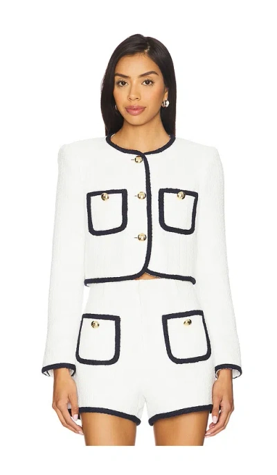 CINQ À SEPT CONTRAST AUDEN JACKET