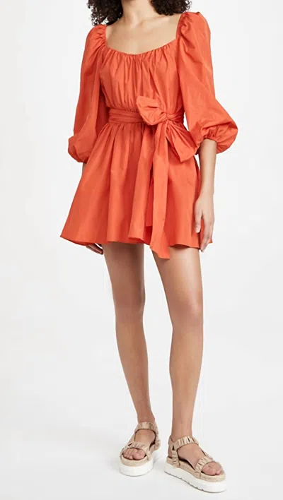 CINQ À SEPT DELILAH DRESS IN FIRE CORAL