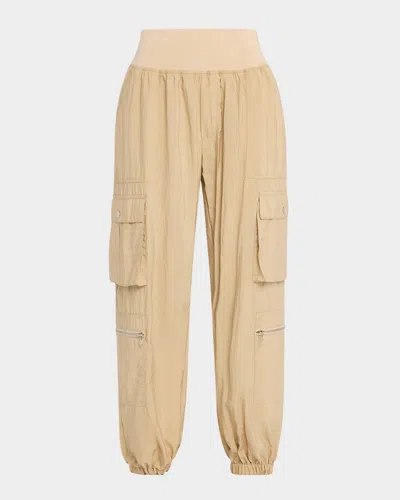 CINQ À SEPT GENEVIVE SATIN CARGO JOGGER PANTS