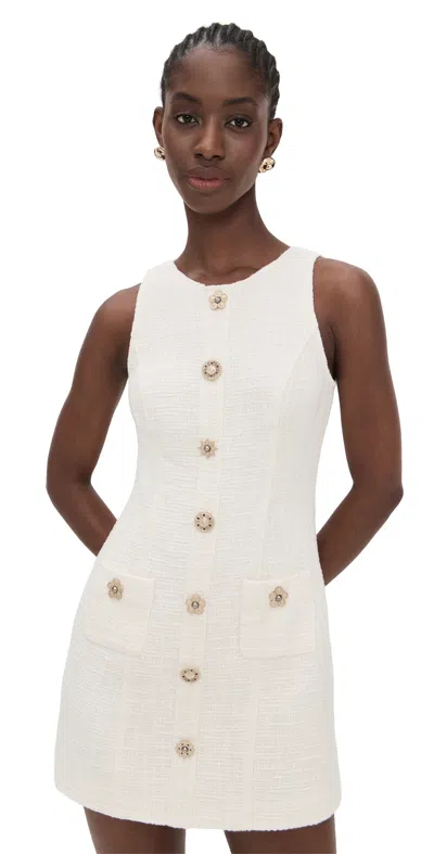 CINQ À SEPT GOLD COIN RANDI DRESS GARDENIA