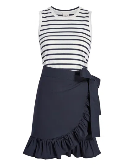 CINQ À SEPT STRIPED DAHLIA DRESS