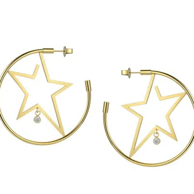 CIOCCOLATO COUTURE WOMEN'S GOLD SUPER STAR EARRRING