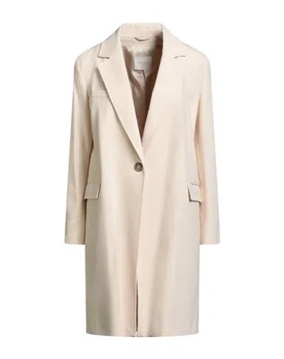 CIRCOLO 1901 CIRCOLO 1901 WOMAN COAT IVORY SIZE 12 COTTON, LYCRA
