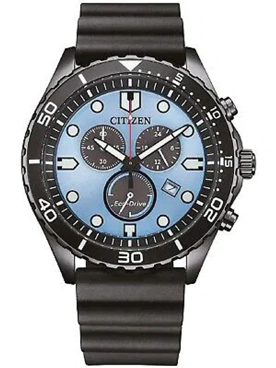 CITIZEN CITIZEN BLACK MENS CHRONOGRAPH WATCH OF SPORTY AQUA AT2567-18L