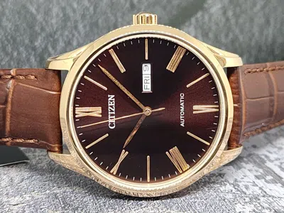 CITIZEN BRAND CITIZEN AUTOMATIC MEN'S RED BURGUNDY DIAL GOLDFILLED NH8363-14X