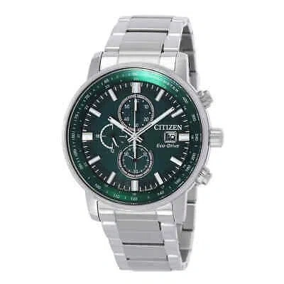 CITIZEN CITIZEN CHRONOGRAPH QUARTZ GREEN DIAL MEN'S WATCH CA0840-87X