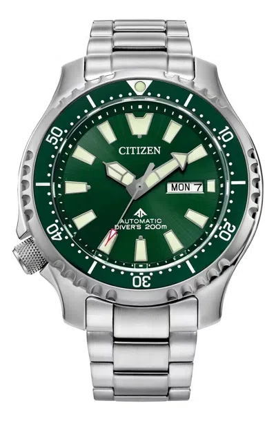 CITIZEN CITIZEN ECO DRIVE MAN'S AUTOMATIC PROMASTER GREEN DIAL DIVE WATCH NY0151-59X