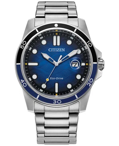 CITIZEN ECO-DRIVE MEN'S STAINLESS STEEL BRACELET WATCH 42MM