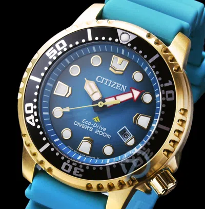 CITIZEN CITIZEN ECO-DRIVE PROMASTER DIVER MEN'S WATCH GOLD TONE BLUE DIAL BN0162-02X