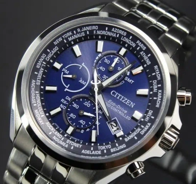 CITIZEN CITIZEN ECO-DRIVE RADIO CONTROLLED BLUE DIAL SAPPHIRE CRYSTAL WATCH AT8200-87L