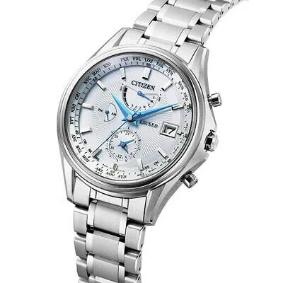 CITIZEN CITIZEN EXCEED AT9130-69W WHITE ECO-DRIVE SOLAR RADIO MEN'S WATCH IN BOX